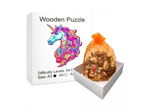 80 1 Drevene 3d Puzzle Pohadkovy Jednorozec 2